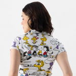 Playtime Women and Girls Short Sleeve All Over Print Slim Fit Cropped Polos